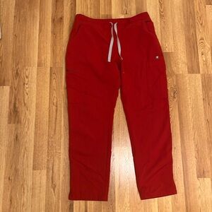 Winning red figs scrub pant yolas